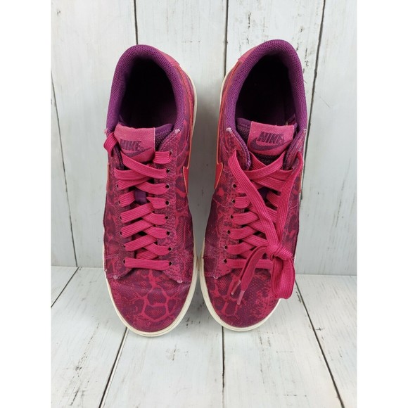 Nike Blazer Low Fuchsia Pink Snake Print Women's Size 7 Sample Sneaker Shoes - Picture 7 of 11